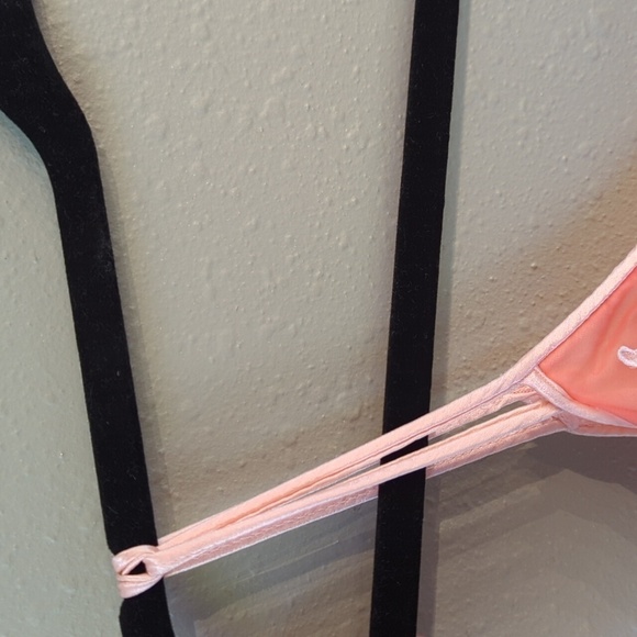 Vintage Coral Chiffon Fairycore Dress Sheer See Through Strappy Y2K Romance - Picture 5 of 15